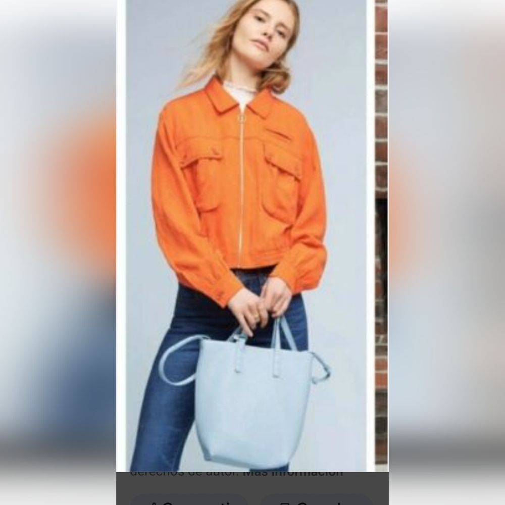 Cartonnier Orange Utility Jacket with Sporty Cropped Fit